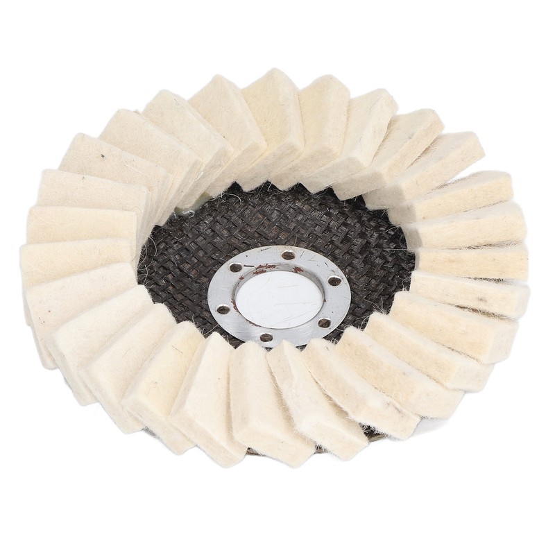 2Pcs 5in Grinding Disc Wave Shape Wool Felt Polishing Wheel