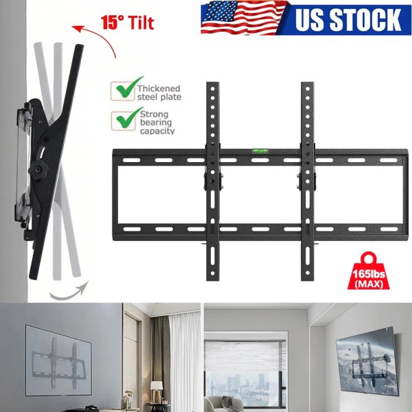 Flat TV Wall Mount Bracket 20° Tilt Swivel For 32"37"42"47"50