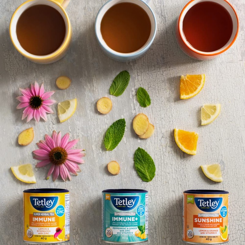 Tetley Super Herbal Immune Tea: Lemon & Echinacea with Zinc