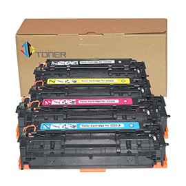 JC Toner Compatible for 304A CC530A CC531A CC532A CC533A Toner Cartridges for use with Color LaserJet CP2025 CP2025dn;imageCLASS MF726Cdw LBP7660Cdn MF8350Cdn (Black Cyan Yellow Magenta)