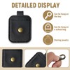 NEETUE 2 Pack Black Leather Jewelry Travel Case Ring Pouch