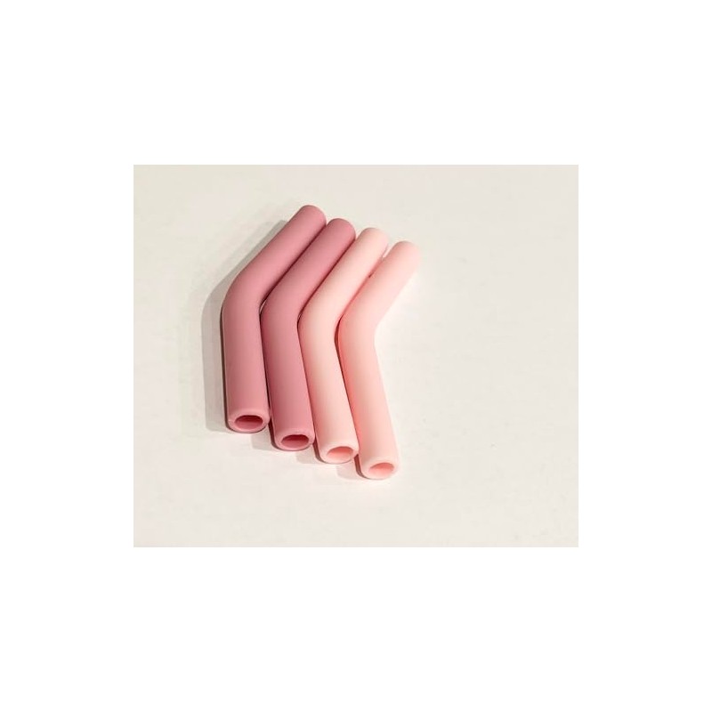 Little Ecos Kids and Adult Silicone Straw replacements (Pink +
