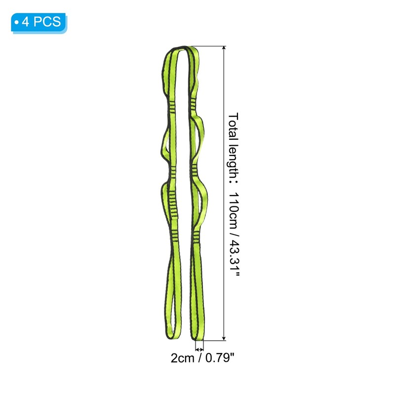 PATIKIL 43 Inch Daisy Chain Straps, 4 Pack Strong Climbing