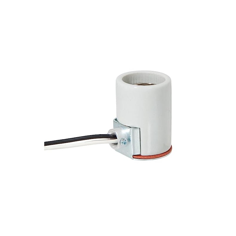 B&P Lamp® Edison Size Porcelain Socket with Side Outlet and
