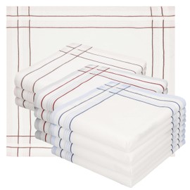 Betz Pack of 12 Handkerchiefs, Women's Men's Handkerchiefs, 100% Cotton, 40 x 40 cm in Various Designs and Colours, Design 3