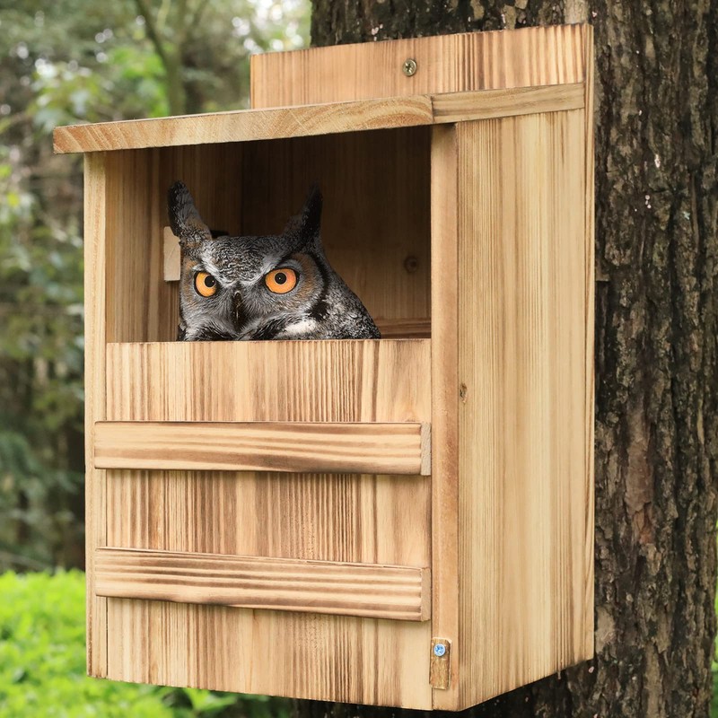 STARSWR Owl House for Outdoors,Screech Nesting Box, Saw Whet Owl