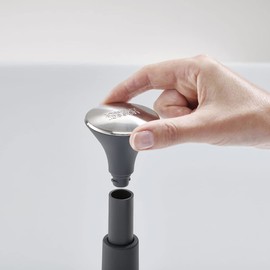 Joseph Push and Tear Holder for Easy Tearing Off (maximum height of the kitchen roll of 24 cm), Dark Grey