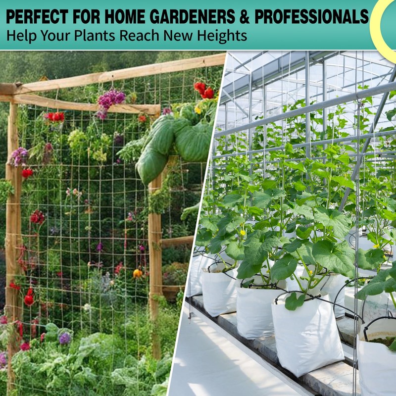 DOLEMODUO 7X 30 Ft Nylon Trellis Netting, 6×6 Heavy Duty