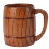 Wooden Beer Mug with Handle 300ml Prevent Scald Carved Drinkware