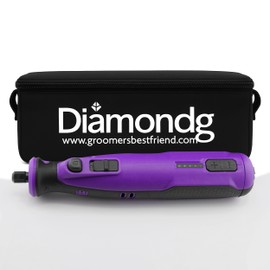 Diamondg Cordless Dog Nail Grinder with Quiet Sound & LED Tip for Large & Small Dogs, 4hrs. Runtime - Electric Dog Nail Trimmer, Heavy Duty Rotary Tool Alternative to Toenail Clippers & Filers