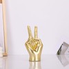 DOVDOV Peaceful Hand Gesture, Gold Hand Decoration, Gold Finger Figurine