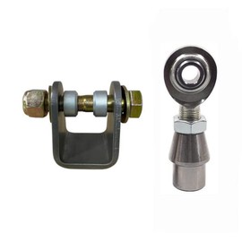 QS Components Weld-On Clevis Mount Kit with 1/2 x 5/8-18 Male RH Econ Rod End .095 Weld-in Bung & Jam Nut