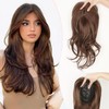 Aisaide Dark Brown Hair Topper Long Layered Hair Toppers for