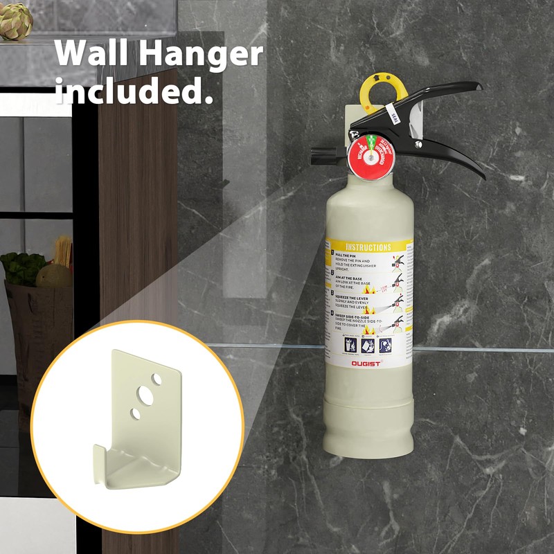 Ougist ABC Dry Powder Fire Extinguisher, 2.5 lb – 1-A:10-B:C