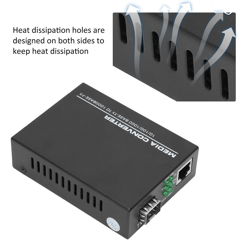 Media Converter Gigabit SFP to RJ45 10 100 1000Base TX
