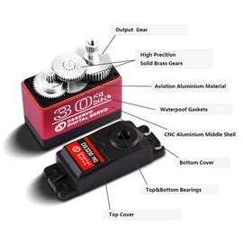 ANNIMOS 30kg PRO High Speed Steering Servo Motor Metal Gear Waterproof 1/8 1/12 RC Cars