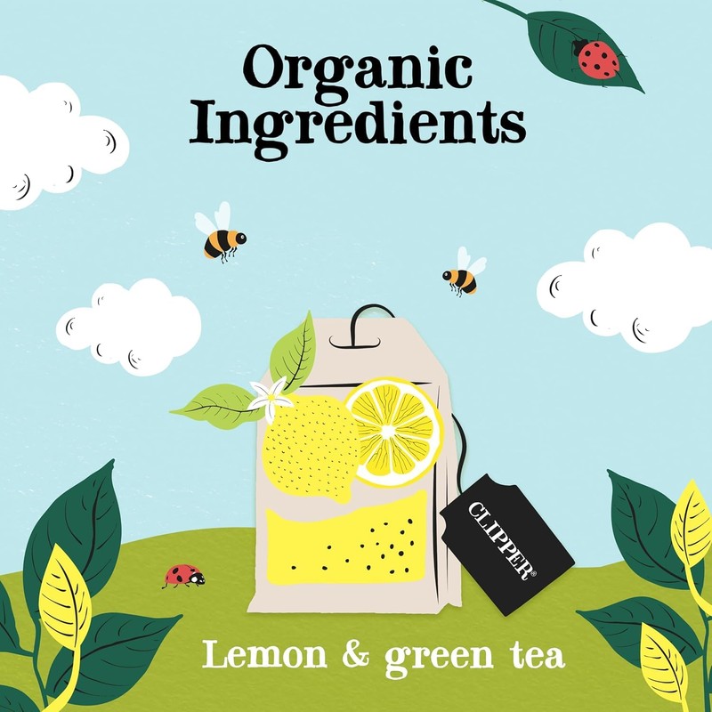 Clipper Organic Lemon Green Tea Bags | 120 Teabags (6x