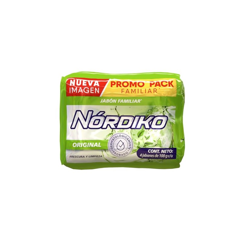 NORDIKO Original 4 Pack Jabón En Barra Frescura y Limpieza