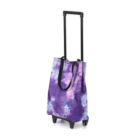 Happy Home Foldable Shopping Cart for Household Use Hand Cart (Purple Sky)