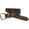 Western Leather Belt Oak Leaf Design Handmade Mens Casual Belt