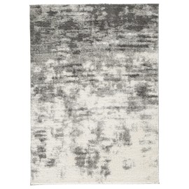 Signature Design by Ashley Gerdie 5 x 7 High Pile Abstract Design Rug, Cream & Gray