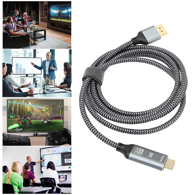 DisplayPort 1.4 to HD Multimedia Interface 2.1 Adapter Cable 8K