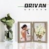 ORIVAN 3.5x5 Double Picture Frames Hinged Folding Photo Frames Vertical