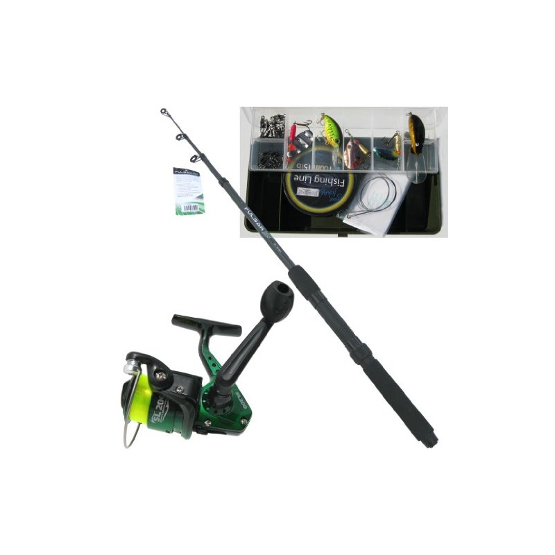 Pike Fishing Kit Telescopic 6ft 8ft Carbon Spinning Rod &