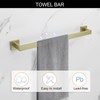 TNOMS Brushed Gold Towel Bar Set Bathroom Hardware Accessory Set,