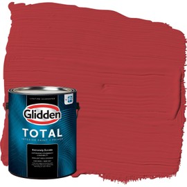 Glidden Total 1 gal. Red Gumball/Red Flat Interior Paint with Primer