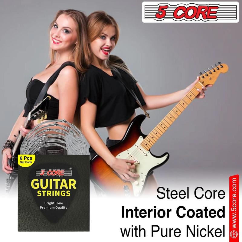 5 Core Electric Guitar Strings for 6 String Guitars Nickel