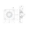Cast Iron Square Flange Bracket Self-Aligning UCF 207 Bearing 35mm