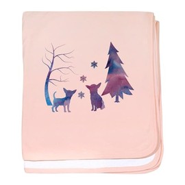 CafePress Chihuahua Winter Snowflakes Art Baby Blanket, Super Soft Newborn Swaddle