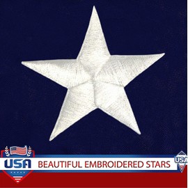 G128 American Flag 10x15 ft USA US Flag Embroidered Stars Sewn Stripes Brass Grommets Durable Indoor Outdoor Use