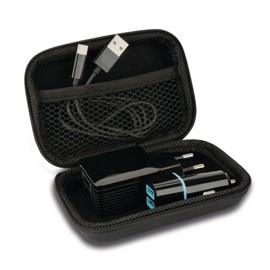 Cartrend Travel Case Storage Bag Carry Case Box Case for 230 Volt Charger Plug, 12 Volt Charging Plug, Data and Charging Cable