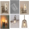 Anmire 2 Pack Clear Seeded Glass Shade, Modern Light Fixture