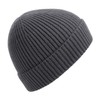 Beechfield B380 Engineered Knit Ribbed Beanie, graphite grey