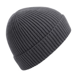 Beechfield B380 Engineered Knit Ribbed Beanie, graphite grey
