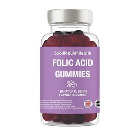 SpoilMeWith Health – Folic Acid Gummies | Natural Berry Flavour | Chewable Supplement with 400µg Folic Acid for Prenatal Support | 120 Vegan Gummies | 4-Month Supply