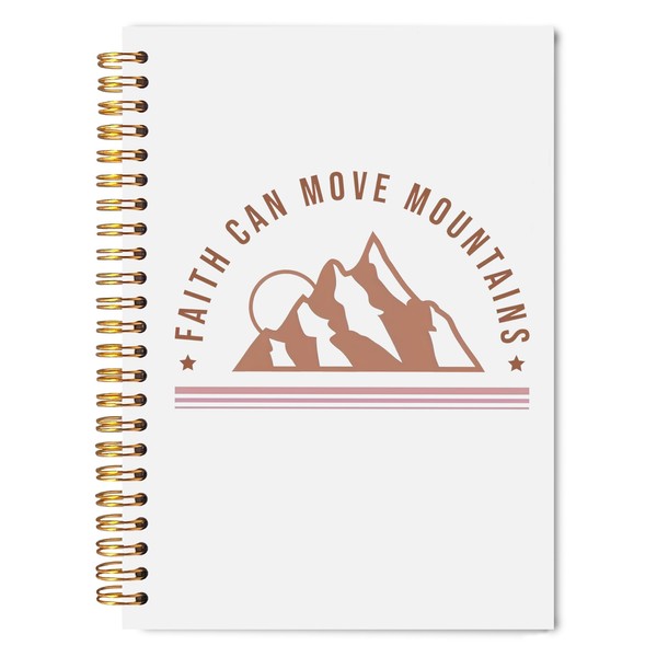 Welshower Faith Can Move Mountains Inspirational Christian Notebook Journal 5.5x8.3,