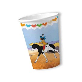Yakari DH-Konzept 8 Cups Children's Party and Children's Birthday Party // Indian Boy Sioux Small Thunder Paper Cups Party Cups Party Cups Party Set