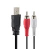 LBSC 1.5M USB 2.0 Male to 2 RCA Male Audio