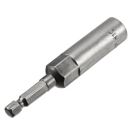 sourcingmap 3 Pcs 1/4" Quick-Change Hex Shank 10mm Nut Setter Driver Drill Bit, 80mm Length, Metric No-Magnetic