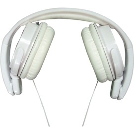 Soundlab Deep Bass Folding Stereo Headphones With Adjustable Headband White