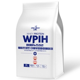 One Day Nutrition WPIH Whey Protein Bag, 1.3kg, 1 Pack / 원데이뉴트리션 WPIH 웨이프로틴 단백질 포대유청, 1.3kg, 1개