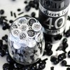 Black and Silver 40th Birthday Party Favor Stickers - Shiny