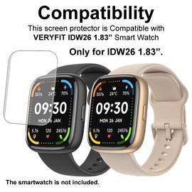 smaate Compatible with Faweio IDW26 1.83”, Soft Smart Watch Screen Protector, TPU, 6-pack, Full Coverage, Bubble Self-healing