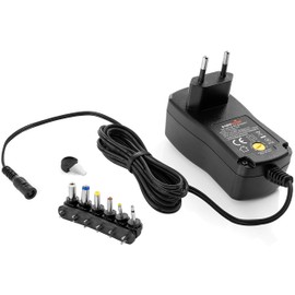 Poppstar Universal Power Supply, Variable Voltage (Volt), with Changeable Plug