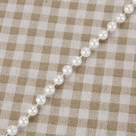 Pearl Bead String, 10m/roll Grinding Pearl Wire Beads Garland String for DIY Party Wedding Centerpiece Decoration 8mm(White)