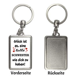Great sister lucky keyring as a small lucky charm for Mother's Day or Christmas, best sister in the world who makes everything for you in various sizes, standard